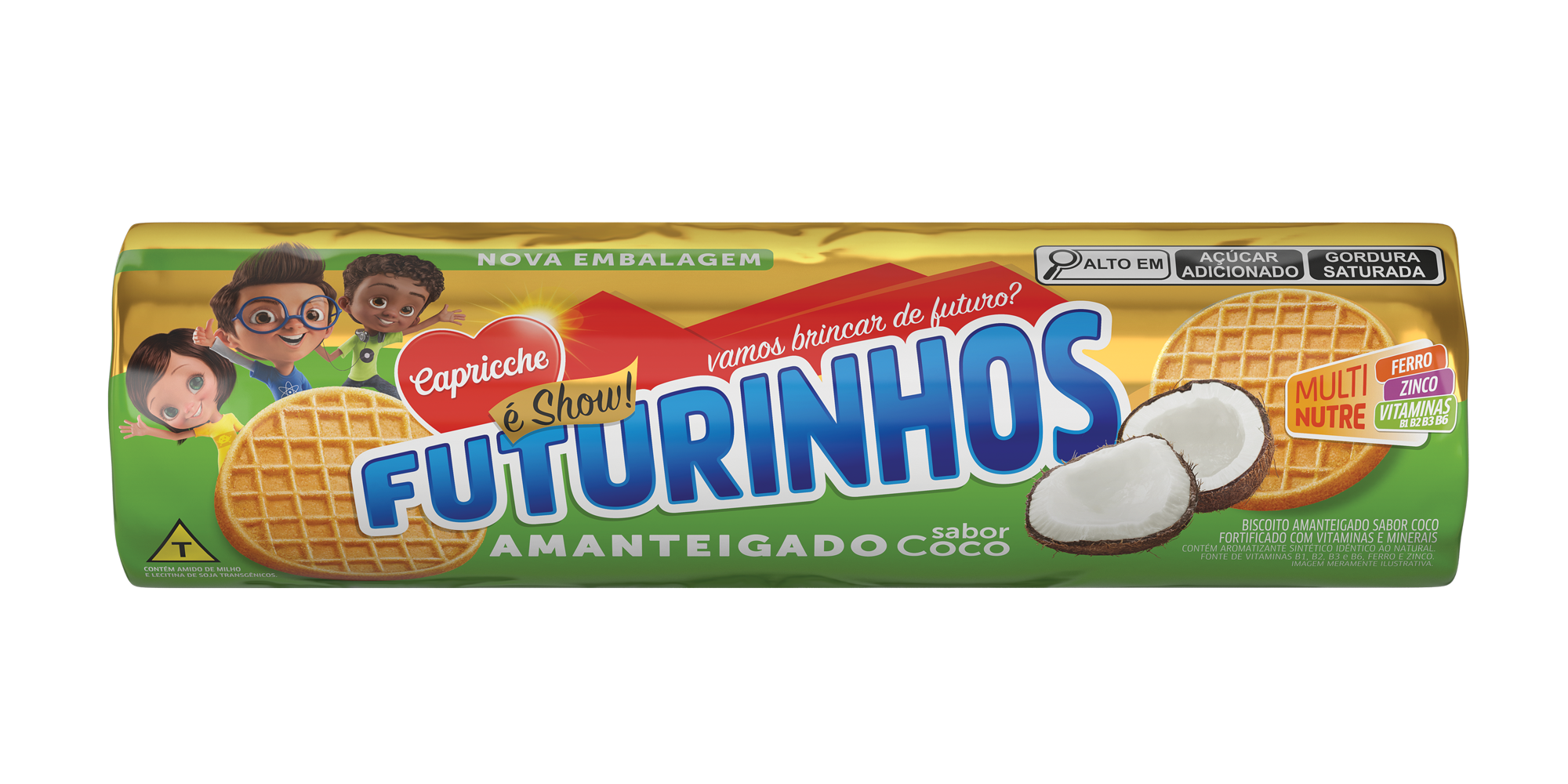 Biscoito Amanteigado Sabor Coco 96g
