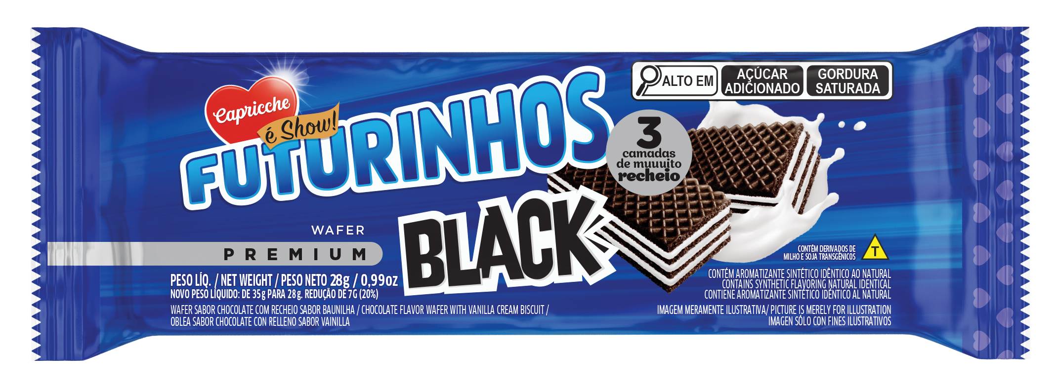 WAFER BLACK COCOA FLAVOR 28G