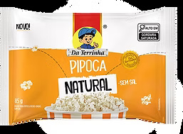 Pipoca de Micro-ondas Natural Da Terrinha 85g Caixa com 24 unidades
