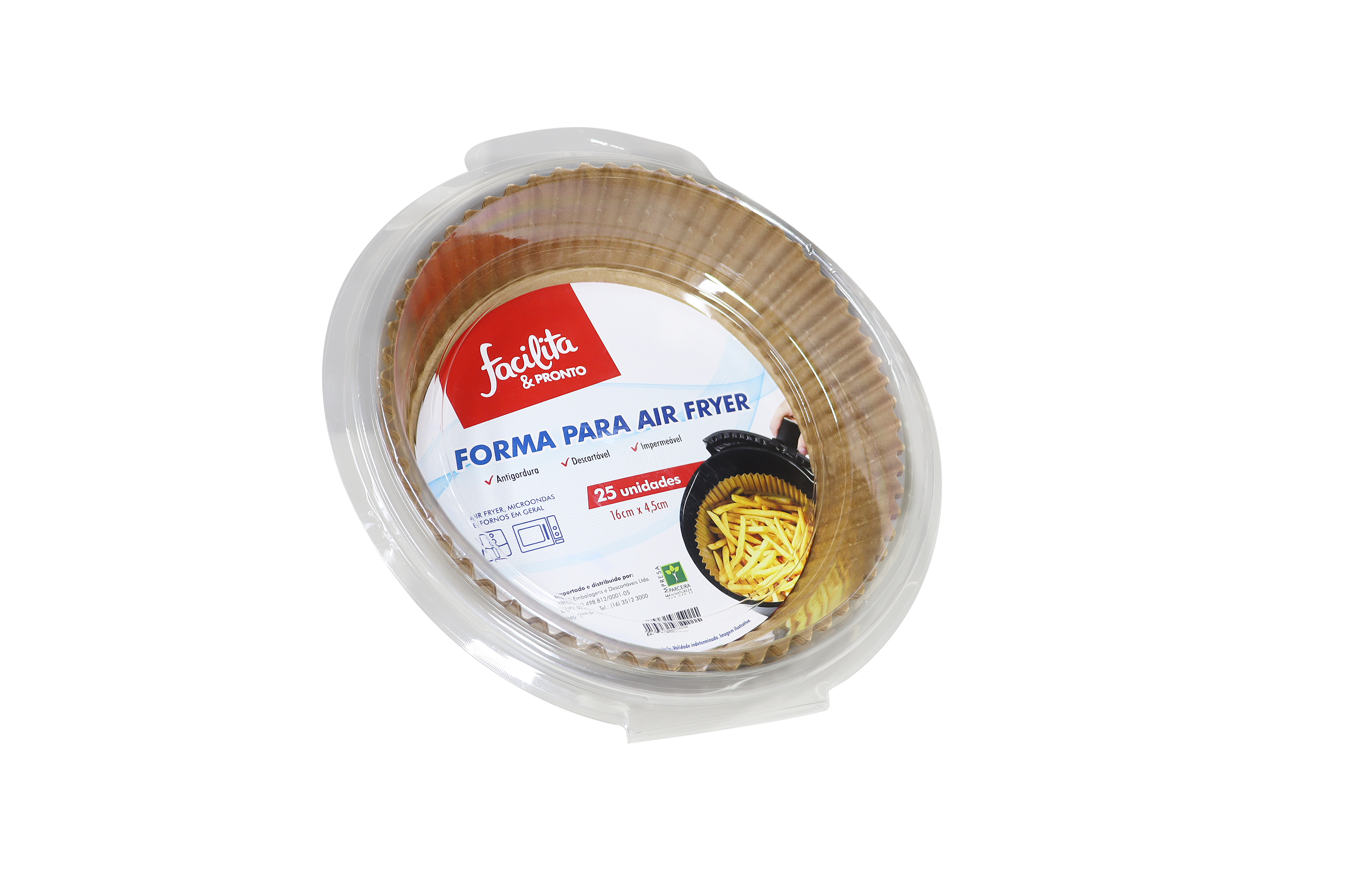Air Fryer Paper Liner Facilita & Pronto Pack of 25 units