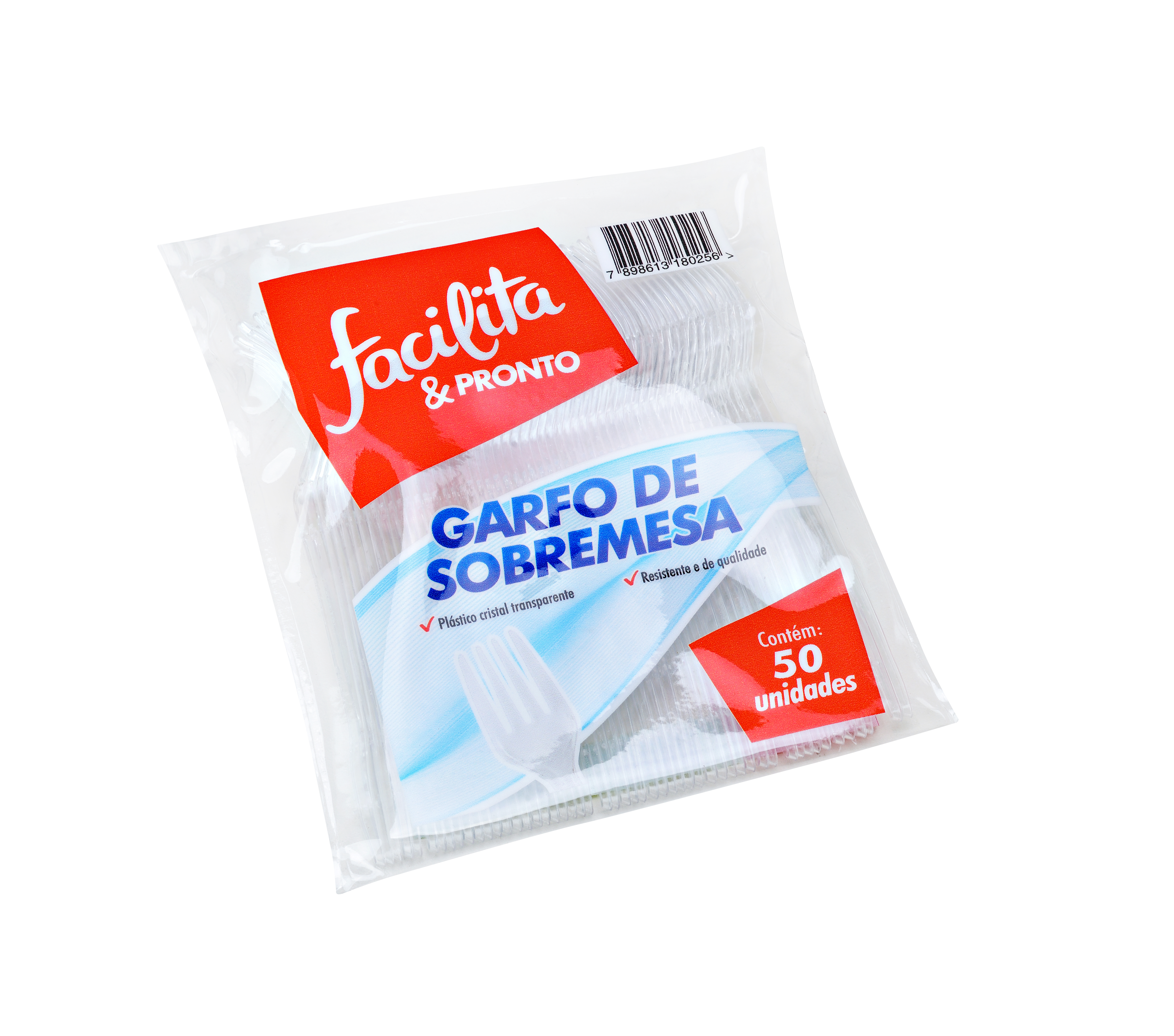 Dessert Disposable Fork Transparent Facilita & Pronto Pack of 50 units