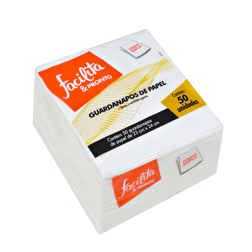 Double-Ply Napkin 23 x 24 cm Facilita & Pronto Pack of 50 units