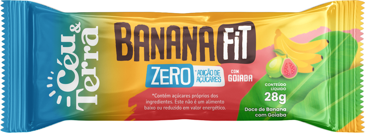 Ceu e Terra Doce de Banana Fit com Goiaba 28g (20 x 12 unidades)