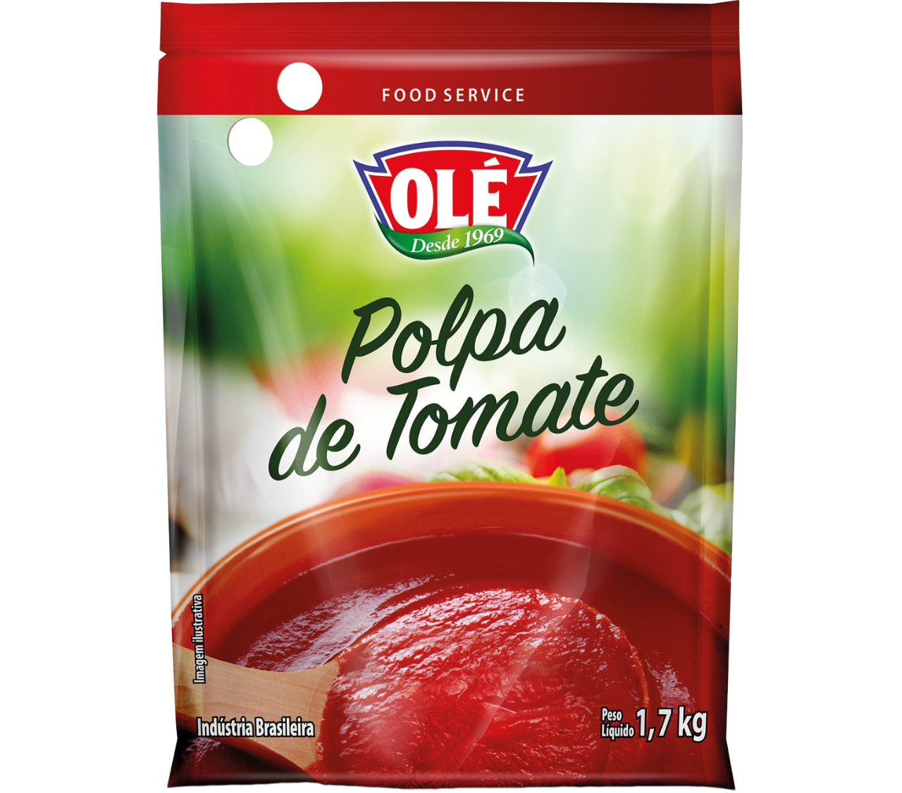 PULPA DE TOMATE EN SACHET OLÉ 1700G CAJA CON 6 UNIDADES