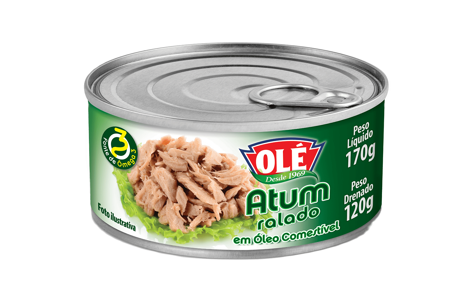 Atum Ralado em Lata Olé 170g Caixa com 24 unidades