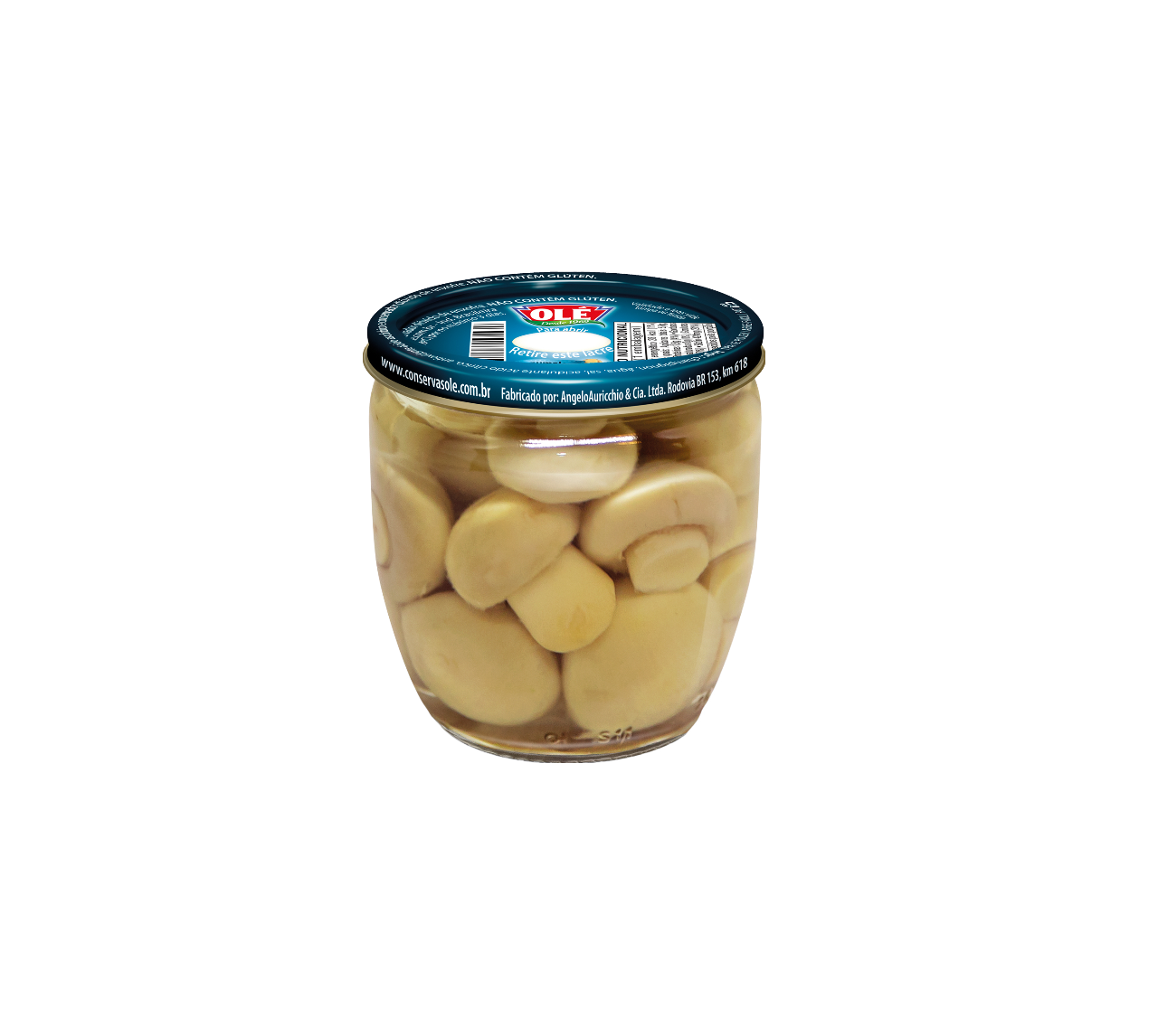 Cogumelos em Vidro Olé 100g Caixa com 24 unidades