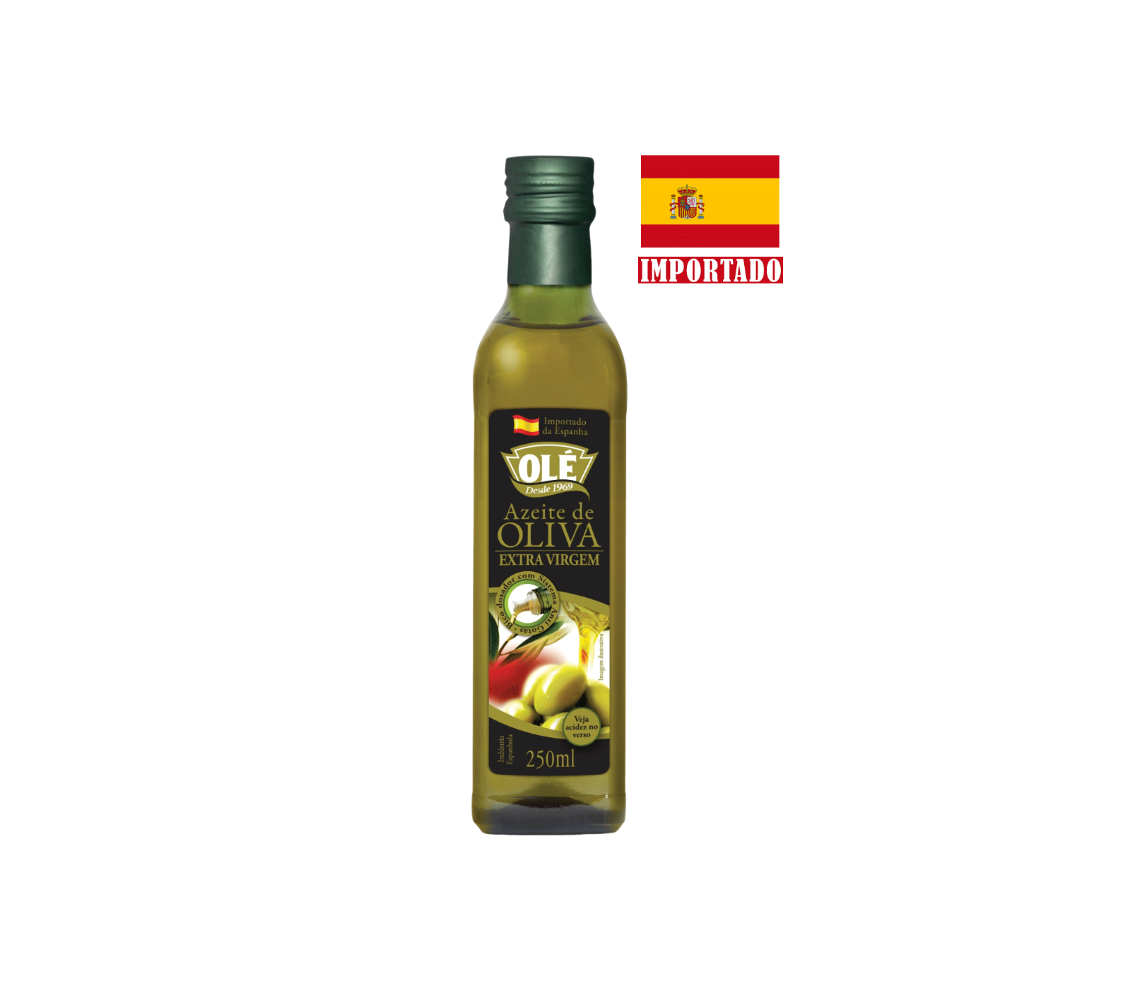 Azeite de Oliva (Espanha) em Vidro Olé 250ml Caixa com 12 unidades