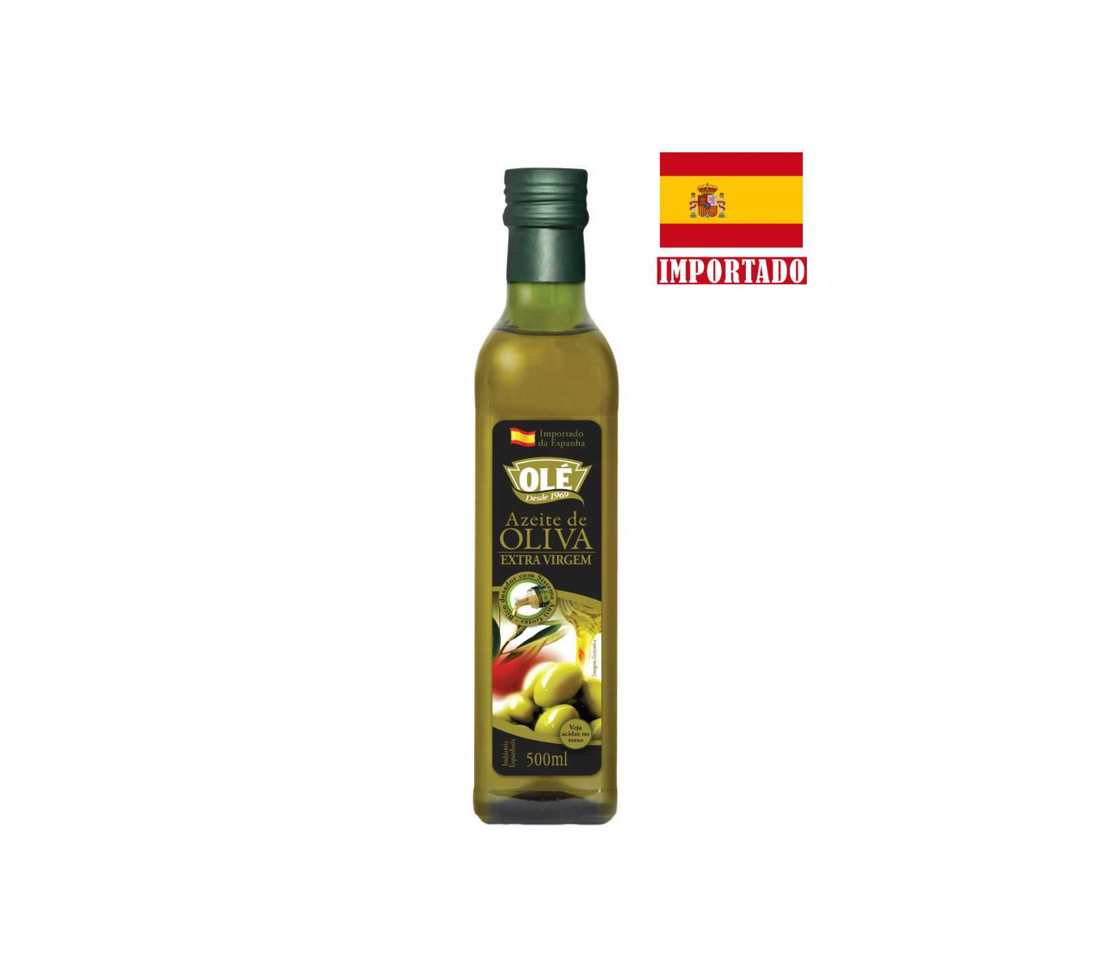 Azeite de Oliva (Espanha) em Vidro Olé 500ml Caixa com 12 unidades