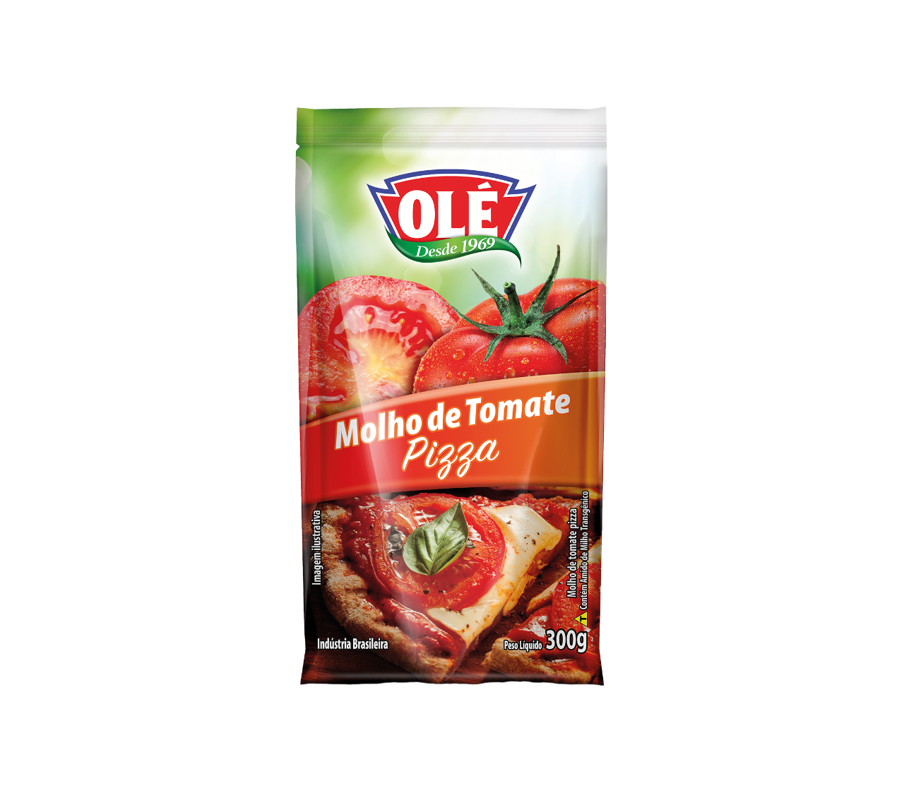 SALSA DE TOMATE SABOR PIZZA EN SACHET OLÉ 300G CAJA CON 32 UNIDADES