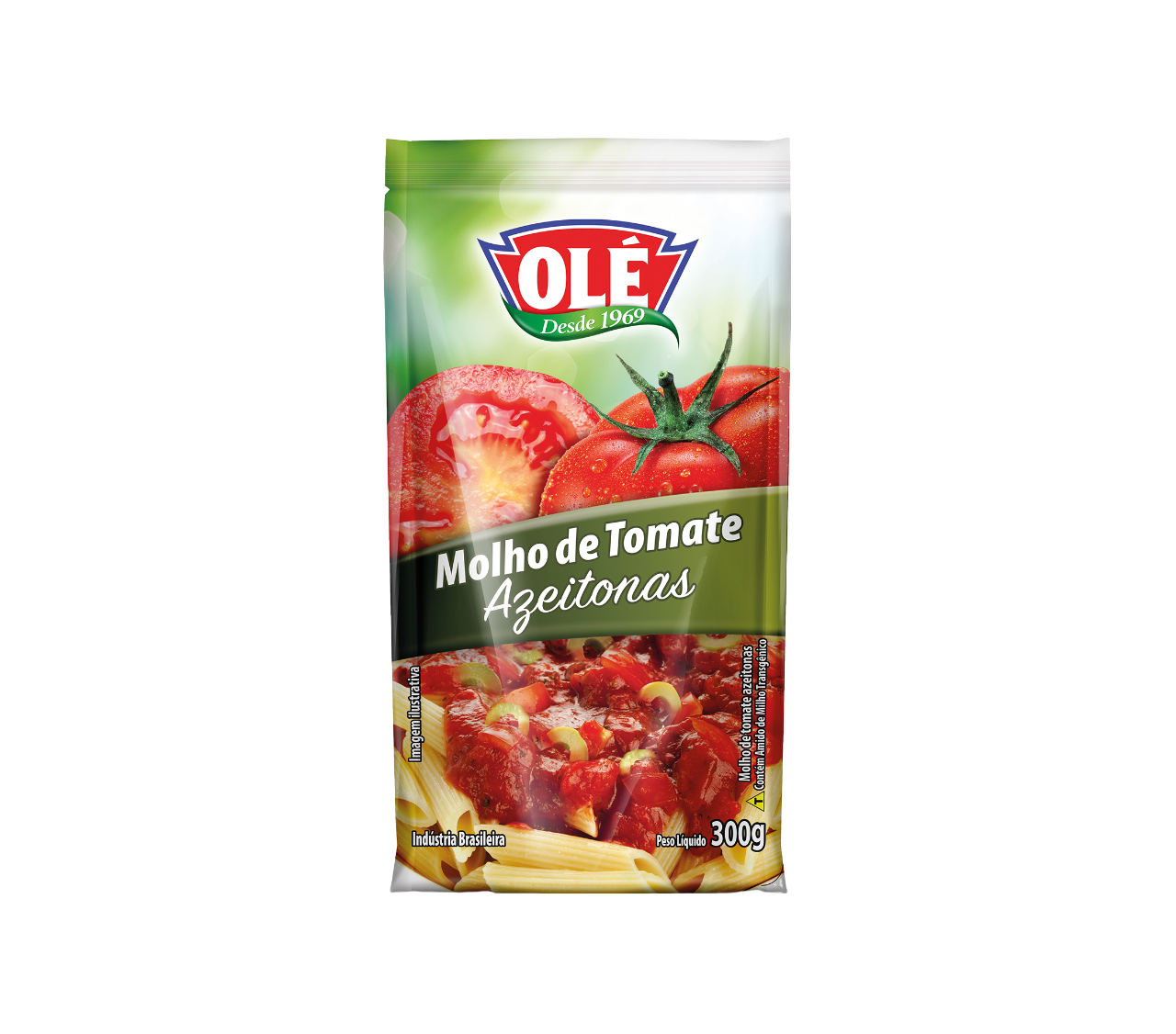 SALSA DE TOMATE SABOR ACEITUNAS EN SACHET OLÉ 300G CAJA CON 32 UNIDADES