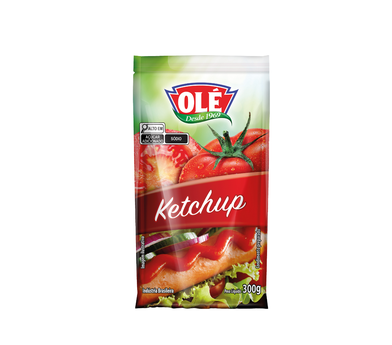 KETCHUP EN SACHET OLÉ 300G CAJA CON 32 UNIDADES