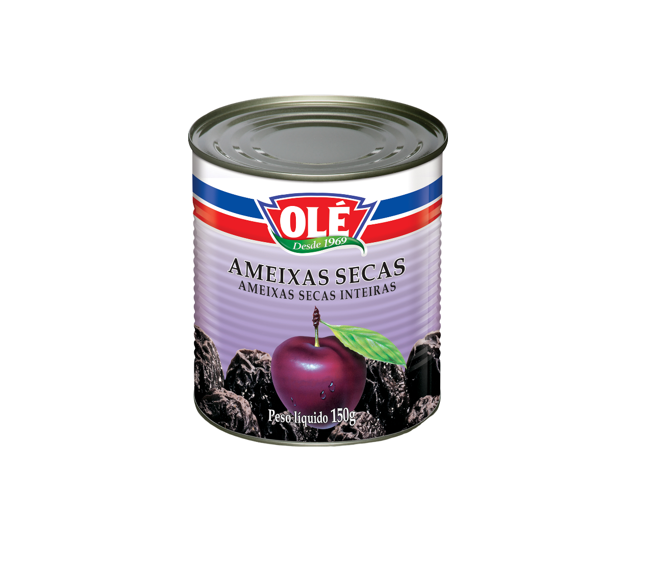 Ameixa Seca em Lata Olé 150g Caixa com 12 unidades