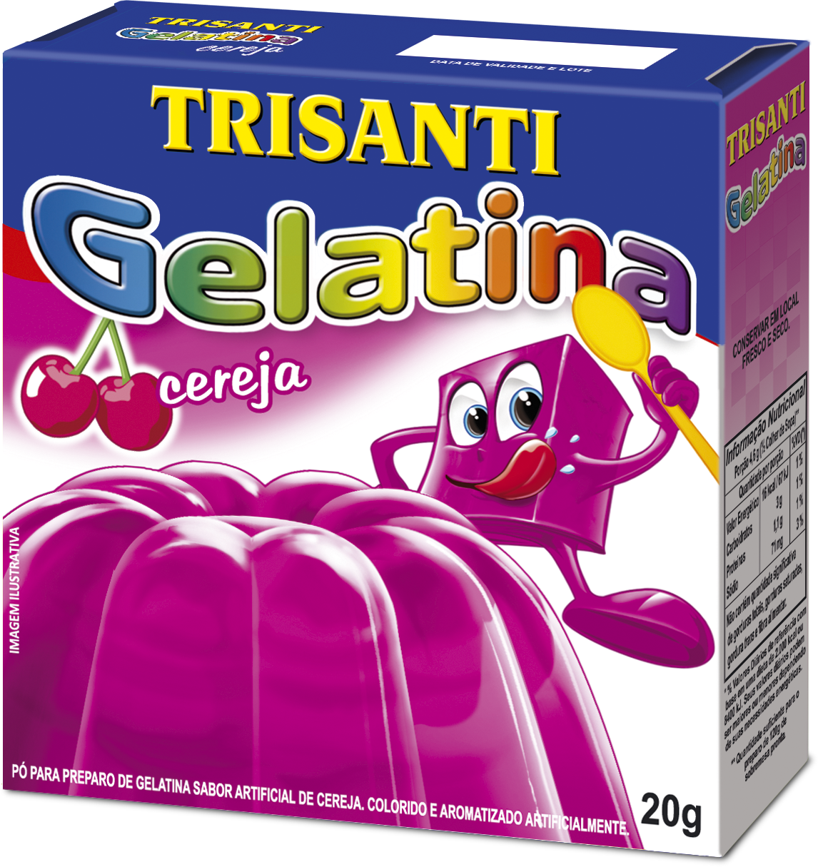 Cherry Flavored Gelatin Trisanti 20g