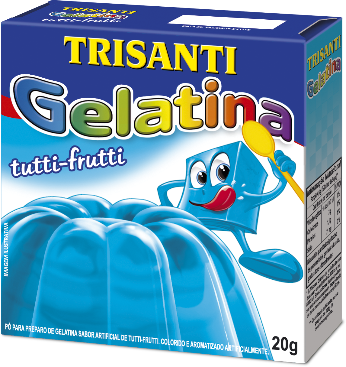 Tutti-Frutti Flavored Gelatin Trisanti 20g