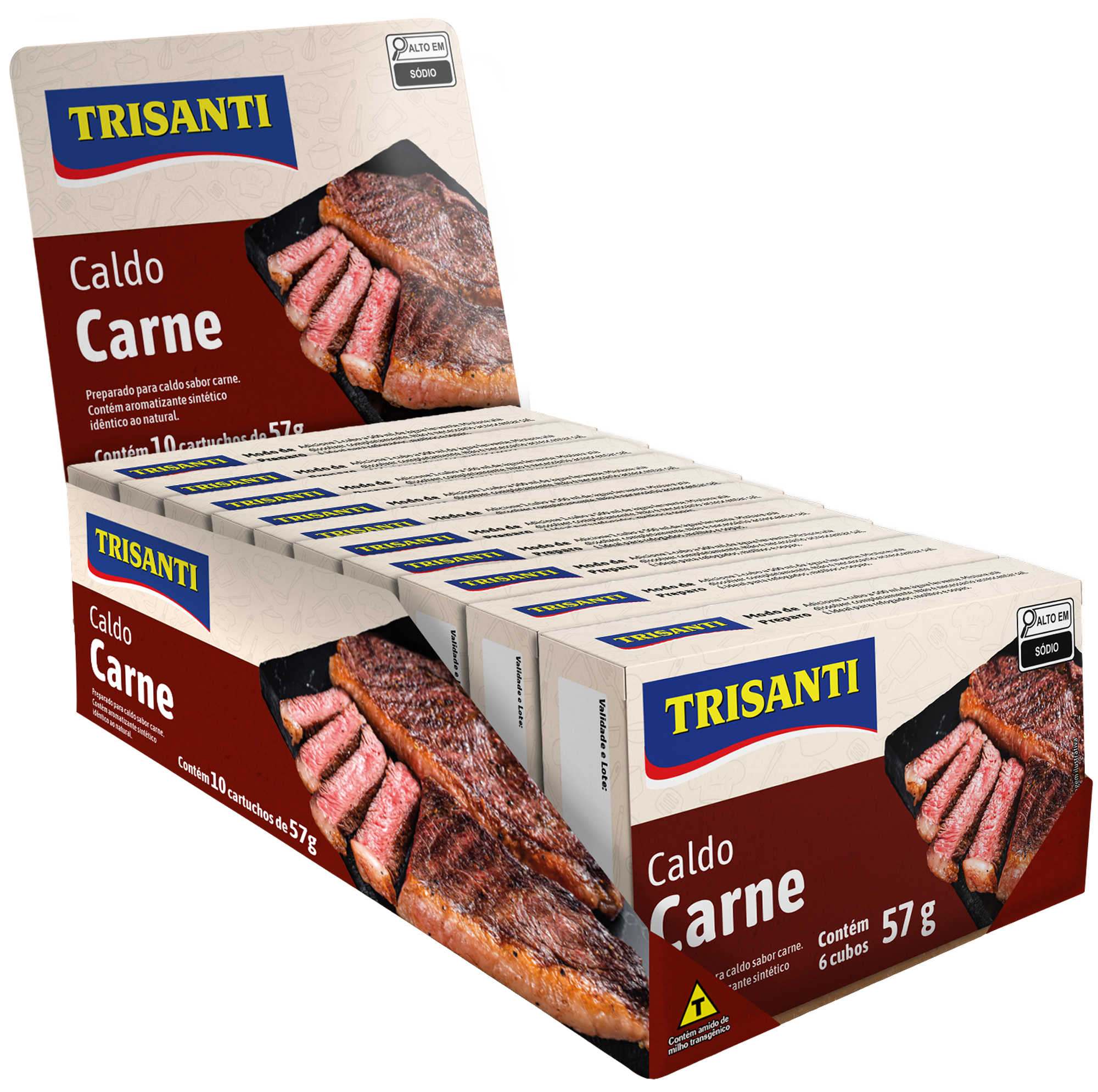 Beef Broth Cubes Trisanti 57g (Display 12x10)